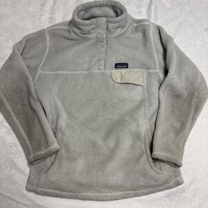Patagonia Re-Tool Quarter Snap-T Polartec Pullover Fleece Sweater Gray Jacket M